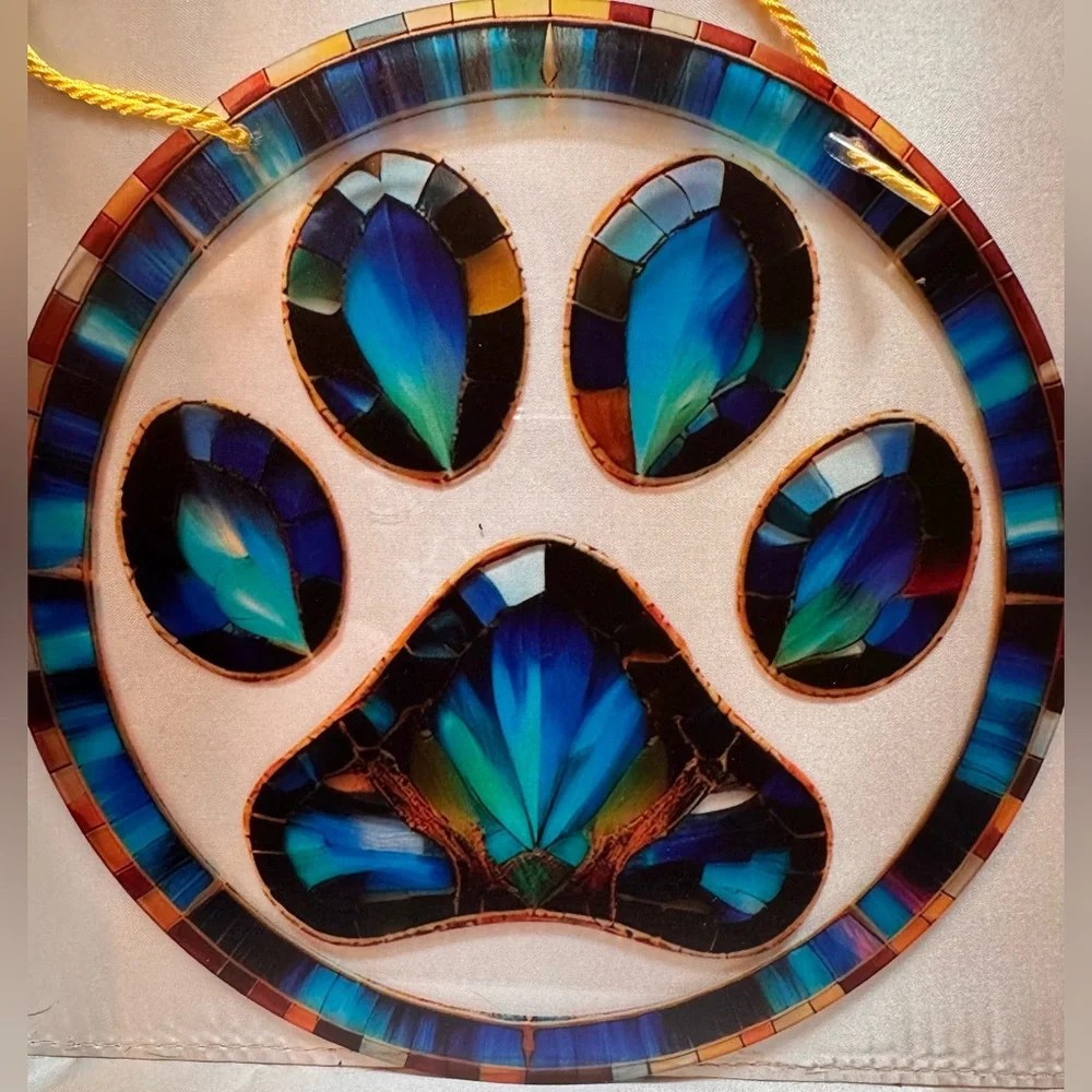 Colorful Acrylic Stained Glass Butterfly, Bouquet or Paw Suncatcher: PICK ONE